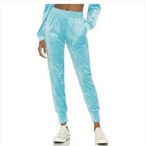 NWT Generation Love Ivy Velour Scuba Blue Joggers SZ XS